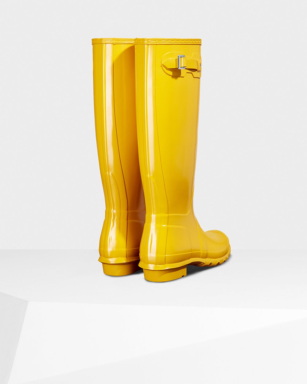 Botas de Lluvia Altas Hunter Mujer - Original Gloss - Amarillos - SGCQWAL-62